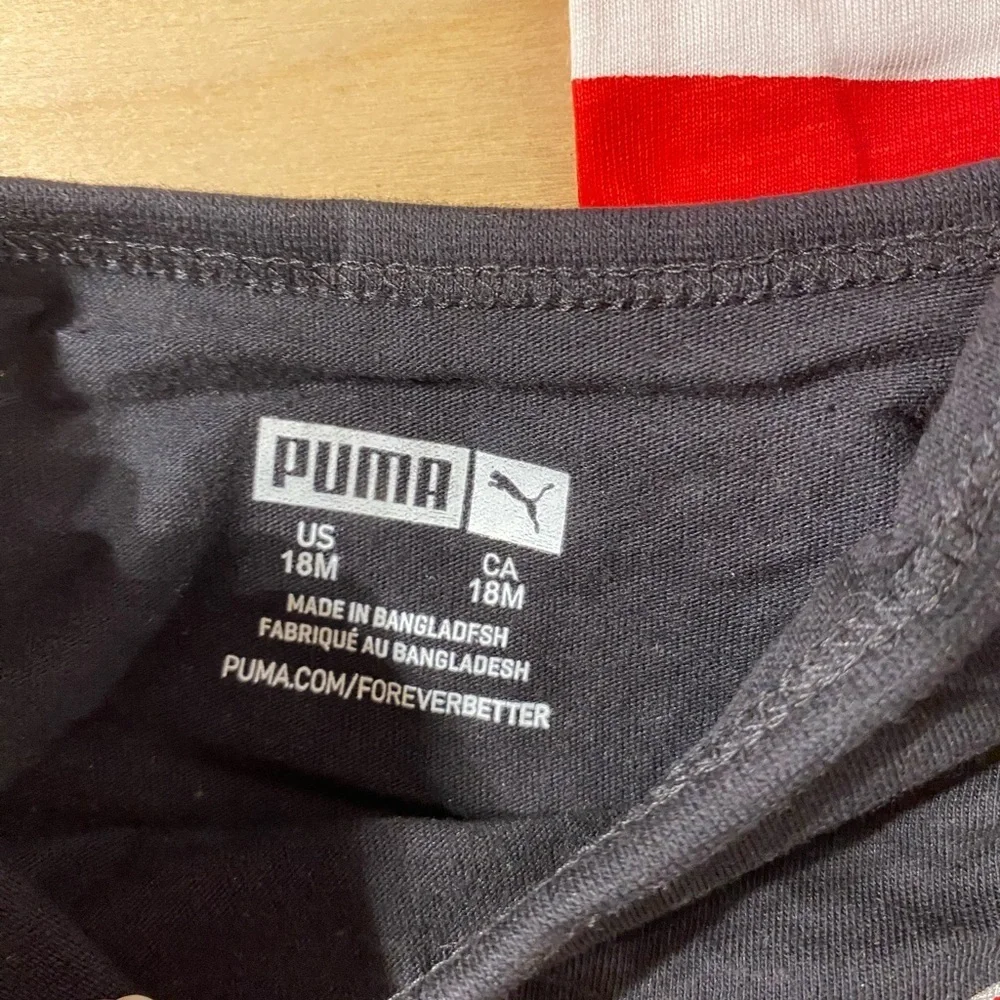 Puma Kids Bodysuit Trio - Gray, Red, and Black 18 M (PF)